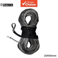 Synthetic Winch Rope Cable 13500lbs Towing Line 26m For ATV UTV Tali Kabel Win Sintetik 13500lbs Pan