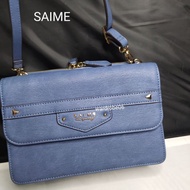 DEFECT SALES💣💣 💯✅Saime  Kate triangle detachable square crossbody /shoulder bag~blue