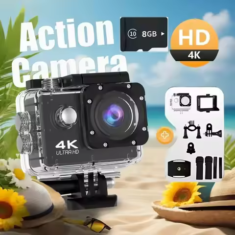 Outdoor Sports Camera 4K Action Camera WiFi Helmet Video Recording 4K/30FPS WiFi 2.0" 170D GPS 8X Zo