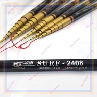 Tegek Golden surf vip fishing rod 2.4 meters, short segment Premium fishing equipment
