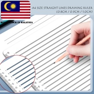 A4 Size Straight Lines Drawing Stencil Ruler 0.8cm / 0.9cm / 1.0cm Flexible Examination Student Scho