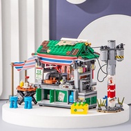 Lizhi LOZ Small Particle Building Blocks 1253 Hong Kong Style Large Gear Street View Educational Ass