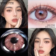 คอนแทคเลนส์ mini Gem pink/blue ลวดลายแฟชั่นดอกไม้ เลนส์ตาหวาน