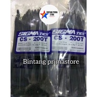Cable Ties Cable Ties 20cm x 3.6mm Cs - 200T Black Sigma CS-200T/