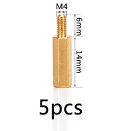 พร้อมสต็อก M2 M2.5 M3 M4ทองเหลือง Hex ไนลอน Standoff Spacer ชายหญิงคอลัมน์แบนทองแดงระยะห่างของสกรูยึ