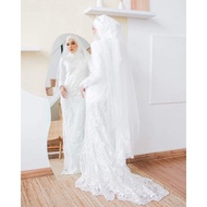 🌸HIJABISTAHUB | KARINA DRESS 🌸 BAJU NIKAH KAHWIN AKAD PENGANTIN PERKAHWINAN BRIDE GOWN JUBAH