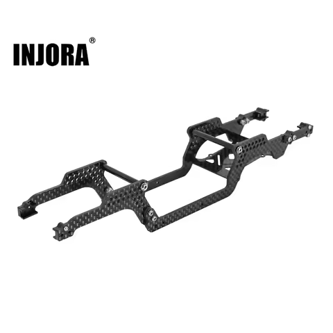 INJORA Universal LCG Carbon Fiber Chassis Frame Battery Tray for 1/18 RC Crawler TRX4M Defender Bron