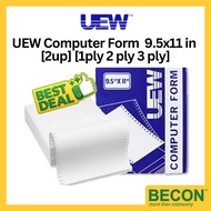 UEW Computer Form [2up] [9.5x11 inch] [1ply/2ply/3ply]