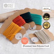 *5 meters pack*[Premium] Macrame 3mm Polyester Cord Cord (100m) Knitting Crochet DIY | Handmade Bag &amp; Purse | Craft