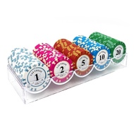 Chip Coin Crystal Macau Mixed Round Double-Sided Mahjong Machine Chip Entertainment Token Chess Room