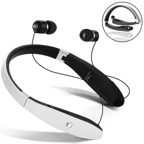 New SX-991 Wireless Sports Neckband Folding Telescopic Wired Bluetooth-compatible 5.0 Stereo Earphon