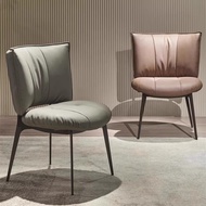 Chair Model Room Bag Genuine Leather Italian Dining Chair Chair Household Designer Cafe Restaurant S