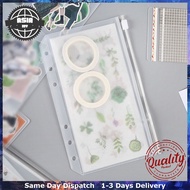 Clear PVC A5 A6 A7 Binder Pockets Clear Zipper Folders For 6-Ring Notebook Binder Reports Binder