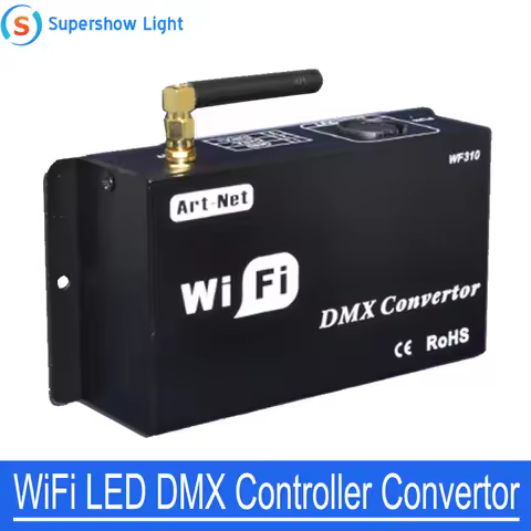 New System WiFi LED DMX 512 Controller Convertor by Android or IOS System Wifi Multi Point Wifi DMX 
