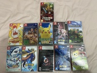 Switch games 健身拳擊 文明6 比卡超 寶可夢 珍珠 鑽石 我的世界  王牌釣手 草泥馬足球 劍 生化危機 zelda 無雙