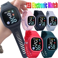 hot-Electronic Wrist Watch LED Digital Smart Sport Watches LED Dial Square Waterproof Kids Wristwatch for Children Birthday Gift