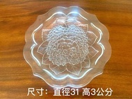 日本製 SOGA HYDRANGEA繡球花系列水晶玻璃雅緻藝術花果盛器水果盤、玻璃盤