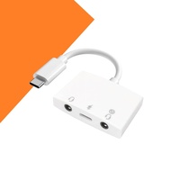 Type C to 7.1 sound cable with 2 3.5mm ports + 1 Type C port | Cable Type to Sound 7.1 (3 in 1)