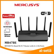 Mercusys MR47BE BE9300 Tri-Band Wi-Fi 7 Router with 4× 2.5G Ports, EasyMesh-Compatible, Easy Setup