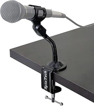 SpinTech Flexible Gooseneck Microphone Stand with Desk Clamp for Radio Broadcasting Studio, Live Bro