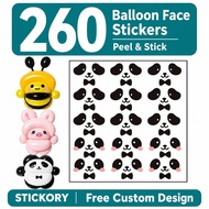260Q Balloon Face Stickers for Balloon Twisting | Expression Stickers for Balloon Artists |【气球表情贴纸】