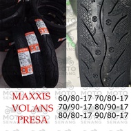 MAXXIS VOLANS PRESA FD TAYAR TUBELESS TYRE BUNGA DOLPHIN 100% ORIGINAL 17INCH 60/80 70/80 70/90 80/8
