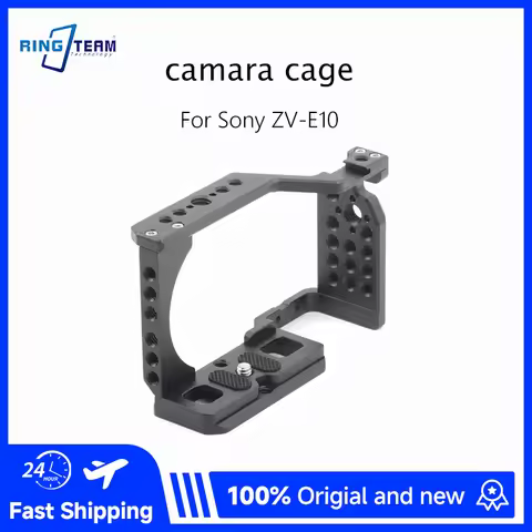 For Sony ZV-E10 Cage Quick Release with Quick Release Plate Base Protective Metal Video Rig 1/4" Thr