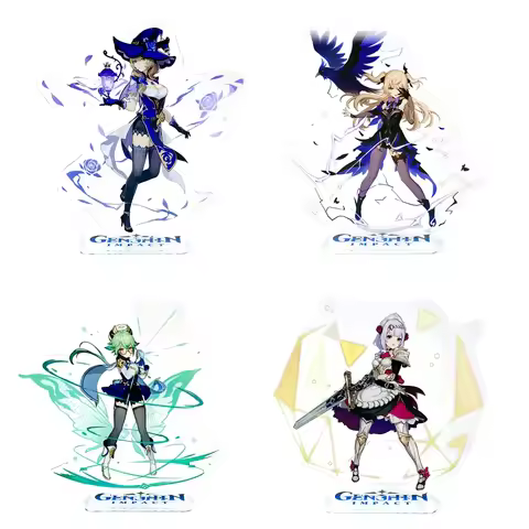 Genshin Impact Mondstadt characters Lisa Fischl Sucrose Noelle acrylic standee figurines desk decora