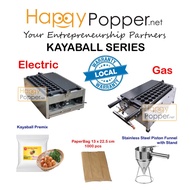 Happypopper Commercial Mesin Dapur Gas kaya Ball Kayaball Machine Electric 30 Holes Non Stick Pan 咖椰