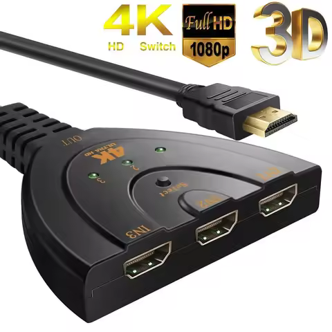 HDMI-compatible Switch 4K*2K 3D Mini 3 Port 1.4b 4K Switcher Splitter 1080P 3 in 1 out Port Hub for 