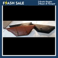 New Arrival Satu set tas samping segitiga tutup box aki kempol untuk motor custom cb scorpio suzuki