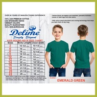 ╱ ➥ ℗ Delime Kids T-Shirt Round Neck Plain (Emerald Green)
