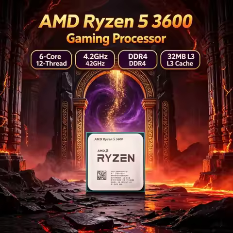 AMD Ryzen 5 3600 R5 6-Core 12-Thread 7nm 3.6GHz Up to 4.2GHz L3=32M 65W Socket AM4 DDR4 PCIe 4.0 Gam