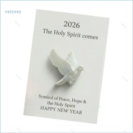 VA Handmade Christian  Set Doves Statue and Greeting Card Doves Figurine