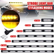 🚚❦✘Autopal 12V/24V Strobe Light Bar Amber LED Truck Car Emergency Warning Flash Strobe Light Bar Waterproof