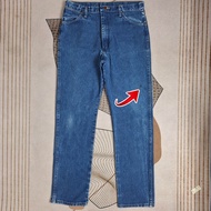 [W23] กางเกงยีนส์Wrangler®เอววัดจริง36" ยาวเต็ม45" ผ้าไม่ยืด แบรนด์แท้ 💯 % แรงเลอร์MWZ™กางเกงยีนส์ เ