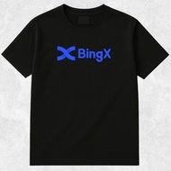 BINGX T-SHIRT CRYPTO BINGX CLOTHES/ PREMIUM 30S COMBED COTTON/ BLACK/ UNISEX/ FOR MEN AND WOMEN