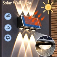Solar LED Wall Light 4W 6W 8W Outdoor Garden Courtyard Waterproof Wall Lamp Decoration Lighting