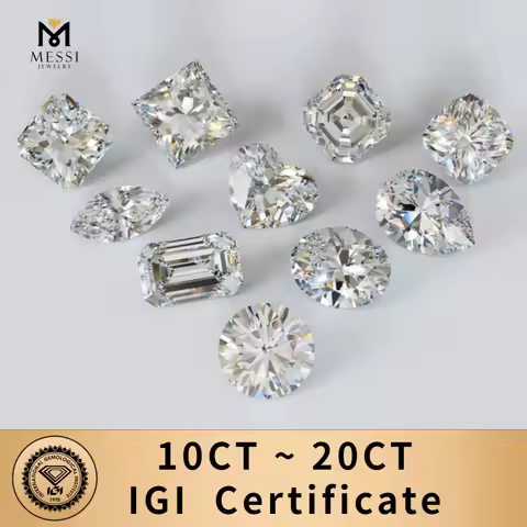 Messi Jewelry 8ct 9ct 10ct 20ct Big Carats Lab grown Diamonds With IGI Certificate CVD Laboratory Di