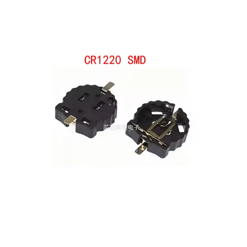 10/20/50PCS BS-1220-2 CR1220 CR1225 3V Button Battery Holder SMD Package Gold Plating