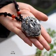 999Pixiu Filigree Pure Silver Pendant for Elders, Wealth-Attracting, Exquisite Craftsmanship, Only I