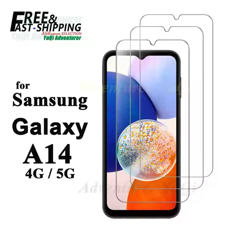 Screen Protector For Samsung Galaxy A14 5G 4G Tempered Glass HD Crystal Clear 9H High Aluminum Anti