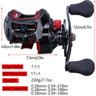 Malaysia Fishing Reel 17+1BB 7.1:1 Gear Ratio Baitcasting Fishing Wheel for Freshwater Saltwater Fis