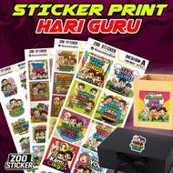 STICKER PRINT HARI GURU SAIZ 5CM / STICKER PRINT / STICKER HARI GURU