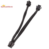 6 Pin Female to GPU 8 Pin Male, GPU Power Adapter Cable Braided Sleeve,Computer Cable, Computer Graphics Card Cable