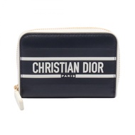 【สินค้ามือสอง】 ดิออร์ Dior กระเป๋าสตางค์ทรงกลม VIBE สีน้ำเงิน/ขาว หนัง DIOR VIBE กระเป๋าใส่เหรียญ สำ