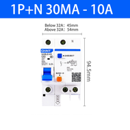 ELCB RCBO CHINT NXBLE-63 1P+N 6A/10A/16A/25A 30mA ORIGINAL