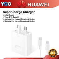 HUAWEI 65W MateBook | HONOR 65W Magicbook Charger Power Adapter with Dual USB-C Port UK PIN Laptop F