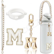 Cute Letter Pendant Handle Set Compatible with  Water Bottle 24 Ounces, 32 Ounces, 40 Ounces,  Child