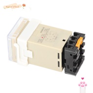 EUCALYTUSMY Digital Time Relay, with Socket Base 220V Time Relay, Precision Timing 0.01S-99H99M DH48